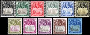 Ascension Scott 10, 11a-20 (1924-27) Mint H VF, CV $432.25