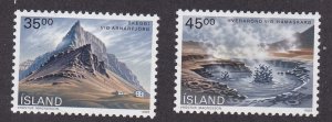 Iceland # 678-679, Landscapes, Mint NH, 1/2 Cat.