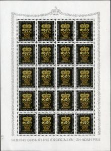 LIECHTENSTEIN 212-4  MNH SHEETS OF 20 MNH  SCV $85.00 BIN $40.00