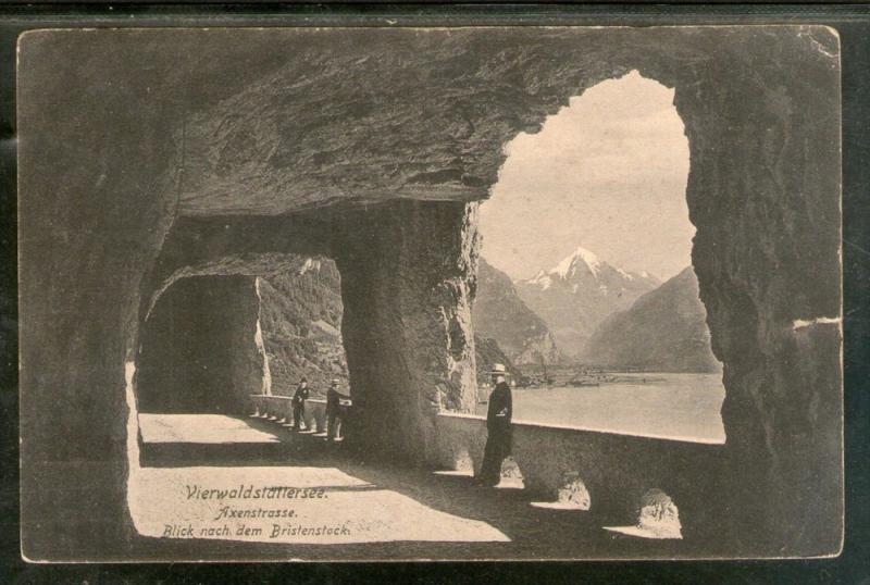 Switzerland 1907 Lucerne Lake Axenstrasse look after Bristenstock Used View P...