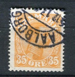 DENMARK; 1913-28 early Christian X issue fine used Shade of 35ore. value