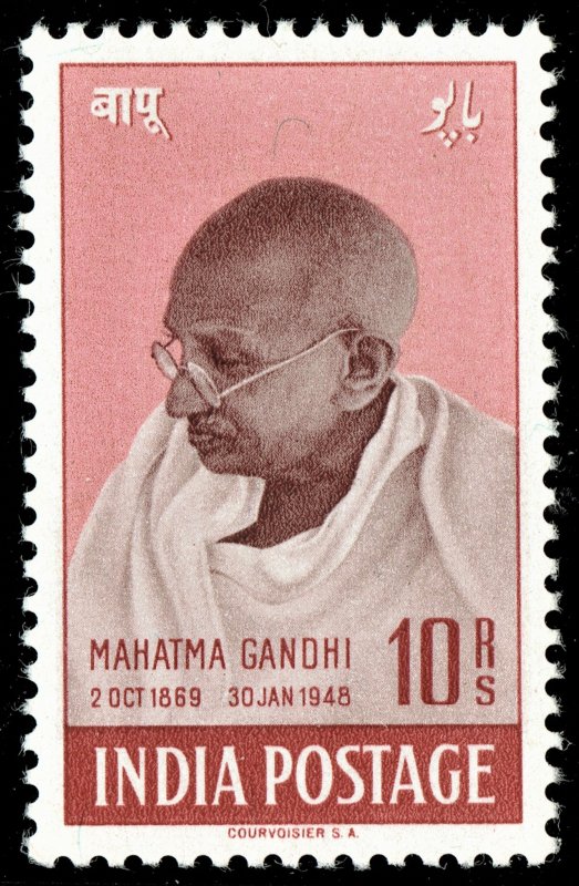 [mag135] INDIA 1948 SG 308 MNH 10 Rs Gandhi Cat £400