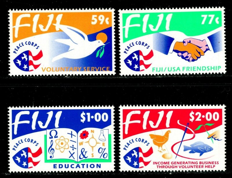 ES-1428 FIJI 1993 2TH PEACE CORP IN FIJI SCOTT 680-3 SET 4 MNH  $18