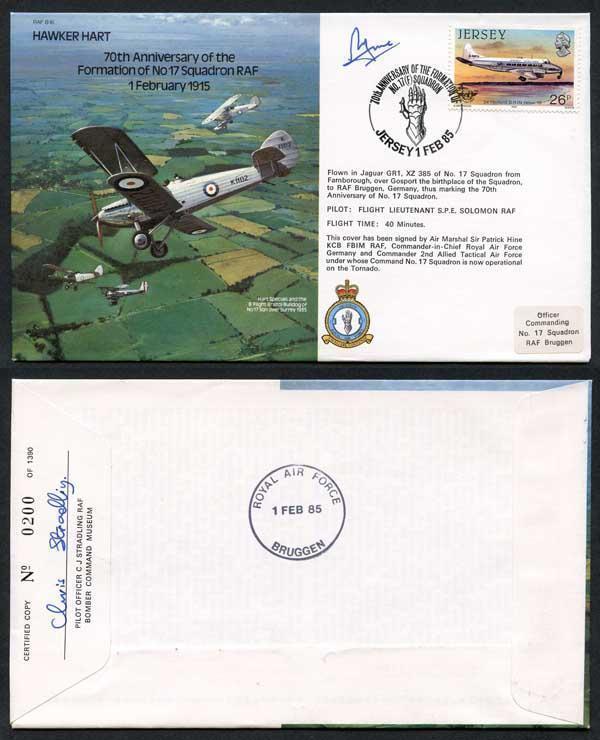 B16c 70th Ann of the Formation of No.17 Squadron Signed by P. Hine (K)