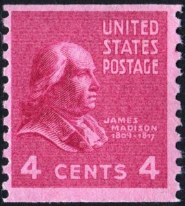 SC#843 4¢ James Madison (1939) MNH