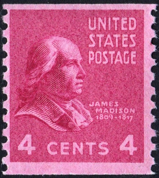 SC#843 4¢ James Madison (1939) MNH