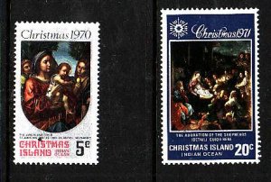 Christmas Is.-Sc#37-8-unused NH set-Christmas-1971-