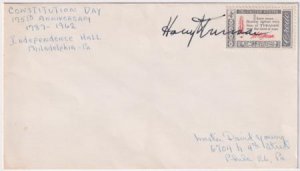 US 1141Autographed Cover Signed by Harry Truman