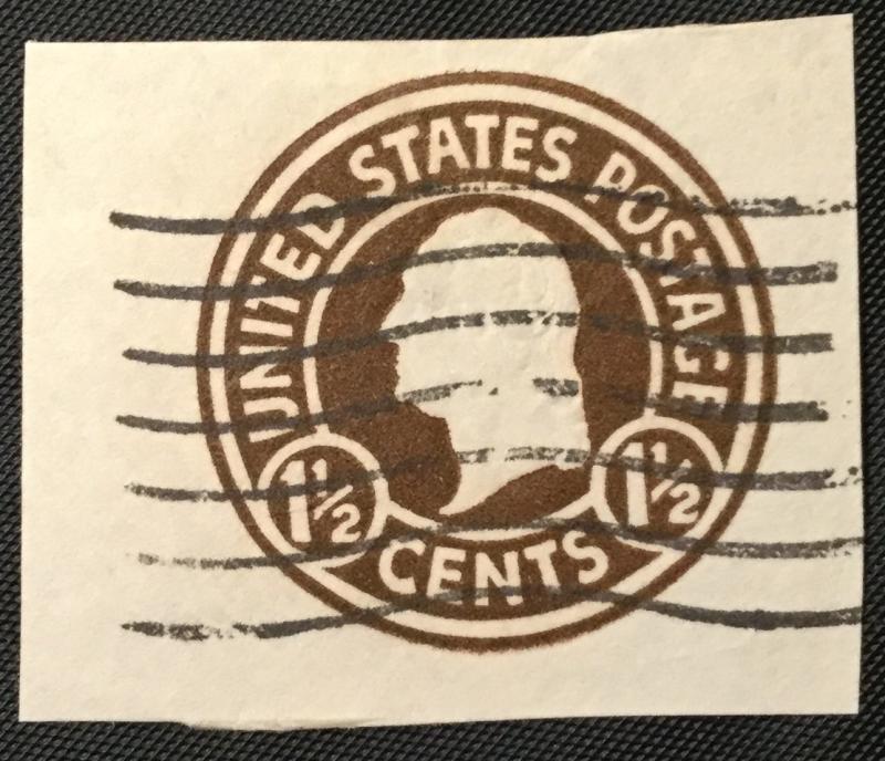 US #U481 Used Cut Square Die 1 George Washington SCV $.20 L3