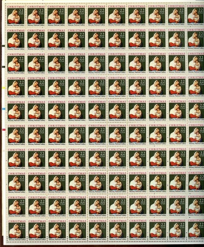 US SCOTT# 2367 CHRISTMAS FULL SHEET OF 100 STAMPS MNH AS SHOWN