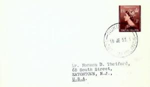 Tokelau Islands 3d QEII Coronation 1953 Nukuono, Tokelau Islands to Eatontown...