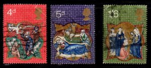 Great Britain - #645 - 647 Christmas 1970 set/3  - Used