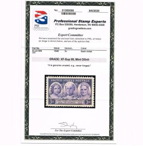 EXCEPTIONAL GENUINE SCOTT #959 MINT PRISTINE OG NH PSE CERT GRADED XF-SUPERB 95