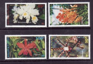 Wallis & Futuna Islands-Sc#504-7-Unused NH set-Flowers-Orchids-1998-