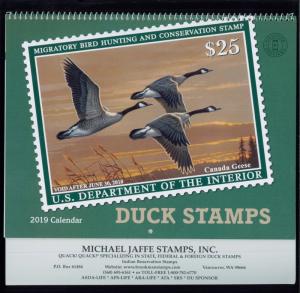 New 2019 Duck Stamp Calendar Federal Migratory Bird Hunting Conservation Stamps