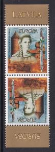 Latvia   #442a   MNH  1997  Europa  legend of Rozi Turaidas  tech beche pair