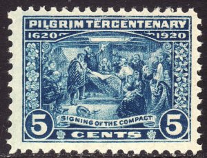 1920 U.S Pilgrim Tercentenary Compact signing 5¢ issue MNH Sc# 550 CV $65.00