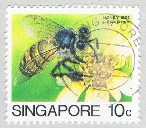 Singapore 454 Used Honey Bee 2 1985 (BP59205)