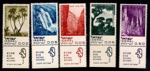 ISRAEL Scott 402-406 MNH** 1970 stamp set with tabs