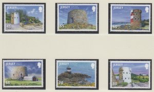 Jersey 2012, 'Coastal Towers Set of 6,   unmounted mint NHM