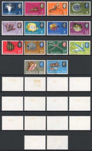 Barbados SG322/35 1965 Marine Life Set of 14 Fine used Cat 12.50 pounds