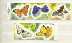 SAMOA 2001 BUTTERFLIES  SCOTT 896A-E   MNH SELF ADHESIVES