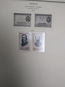 collection on pages Chile semipostals, airmail 1927-42 PS: CV $149