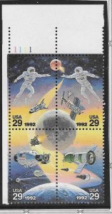US# 2631-2634a  29c  Space Accomplishments  Plate Block of 4 CV $3.25