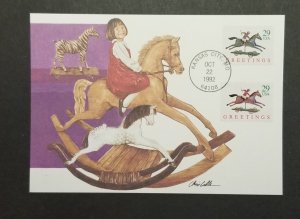 1992 Greetings Christmas Stamp Scott 2711 FDC First Day Maxi Card Maximum M165