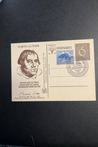 Germany P285 w semi postal stamp used Martin Luther lot #27