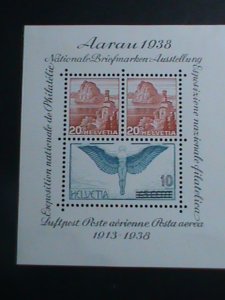 ​SWITZERLAND STAMP-1938 SC#242 25TH ANNIVERSARY NATIONAL STAMP SHOW MINT S/S