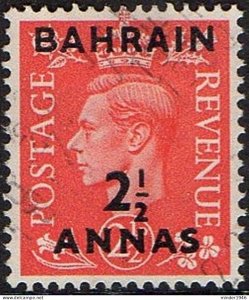 BAHRAIN 1951 KGVI 2½ Anna on 2½d Pale Scarlet SG75 Used