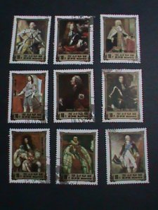 ​KOREA AIRMAIL STAMP-1984-FAMOUS BRITISH MONARCHS PAINTINGS LARGE CTO STAMP #3