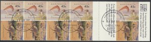 Australia Complete Booklet SB81 Prehistoric Animals 1993 CTO  see scans details