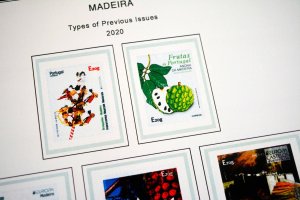 COLOR PRINTED MADEIRA 1868-2010 + 2011-2020 STAMP ALBUM PAGES (98 illust. pages)