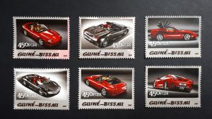 Ferrari cars - Guinea Bissau 2005 - complete set ** MNH