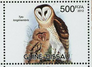 Owls Stamp Birds Bubo Nipalensis Sceloglaux Albifacies S/S MNH #6057-6060