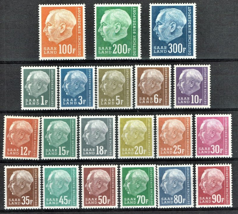 [sto647] JSAARLAND 1957 Scott#409/28 mnh HEUSS