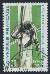 Fr Polynesia 224, used. Michel 64. South Pacific Games 1966. High jump.