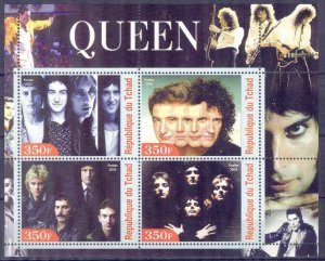 Chad 2003 Music Rock Band QUEEN Sheet MNH Private