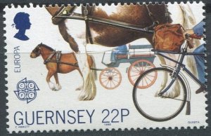 Guernsey  Sc#383 MNH, 22p multi, Europa (C.E.P.T.) 1988 - Transport and Commu...