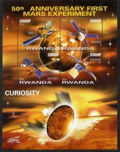 RWANDA - 2012 - Space, Mars Experiments #2 - Perf 4v Sheet - MNH - Private Issue