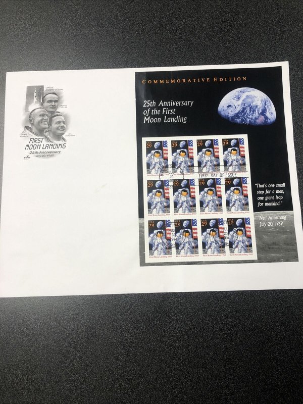 US 2841 Souvenir 25 Th Anniversary Of 1st Moon Landing FDC Cachet Cover