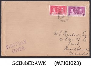 BASUTOLAND - 1937 KGVI CORONATION - 2V - FDC