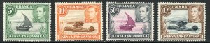 KUT SG132/35/44/45 5c 10c 50c and 1/- values Wmk Mult Script CA M/M