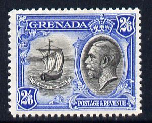 Grenada 1934-36 KG5 Pictorial 2s6d black & ultramarin...