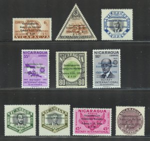 Nicaragua Scott 767-72, C363-66 Unused LHOG - 1956 National Exposition O/Ps