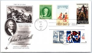 U.S. FIRST DAY COVER HONORING JOHN TRUMBULL AMERICAN ARTIST COMBINATION 1968
