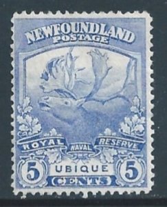 Newfoundland #119 Mint No Gum 5c Caribou