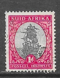 South Africa 50b: 1d Van Riebeeck's Ship, used, F-VF